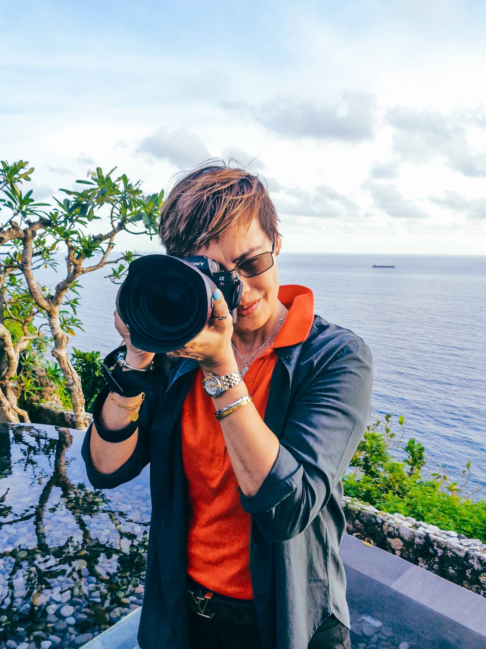 Nora Wan photographing on location